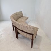 Mid-century round bench in teak Denmark 1960s