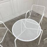 Emu 1970 garden furniture in white lacquered metal