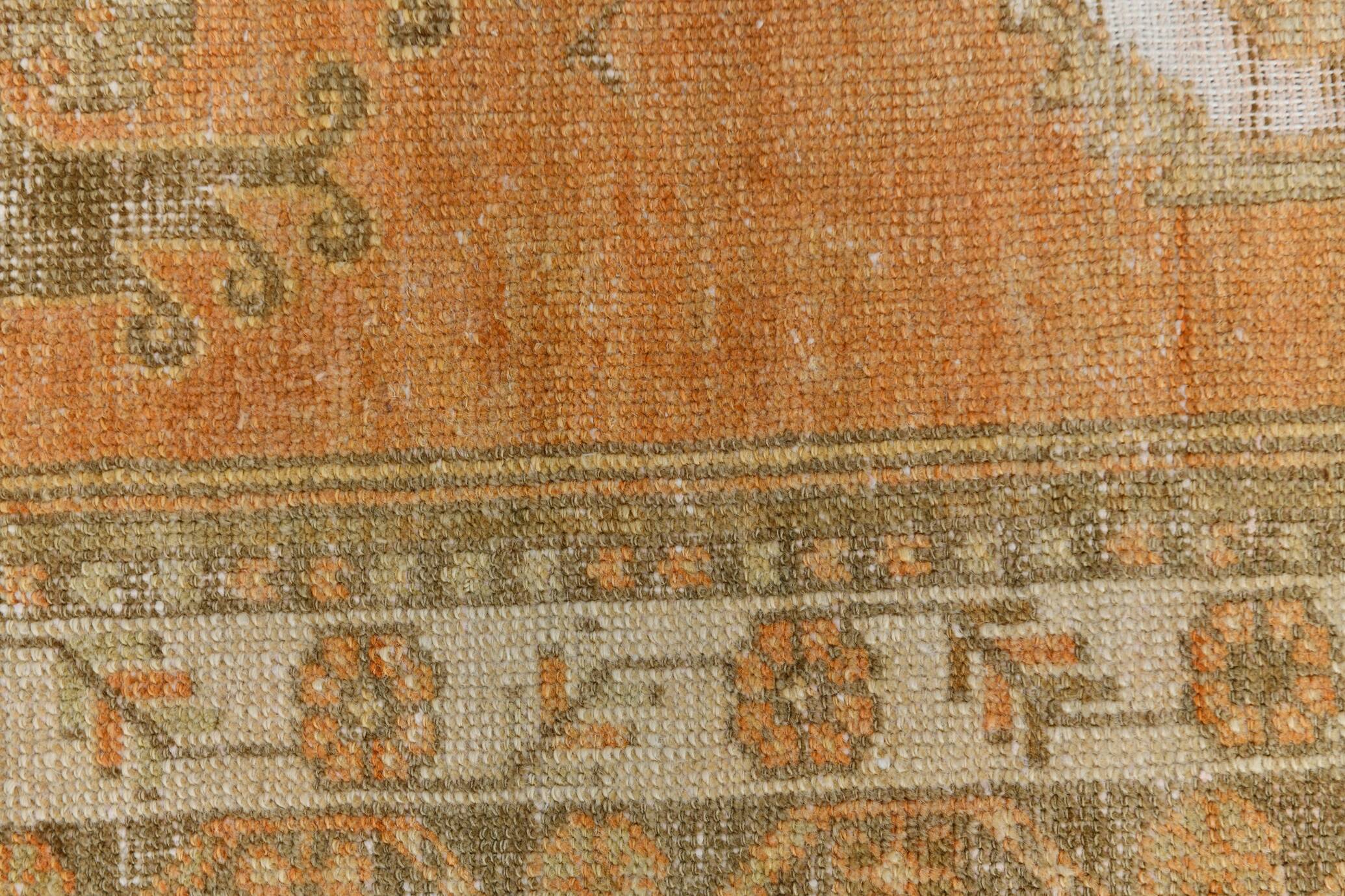 3x12 1960s antique vintage runner rug