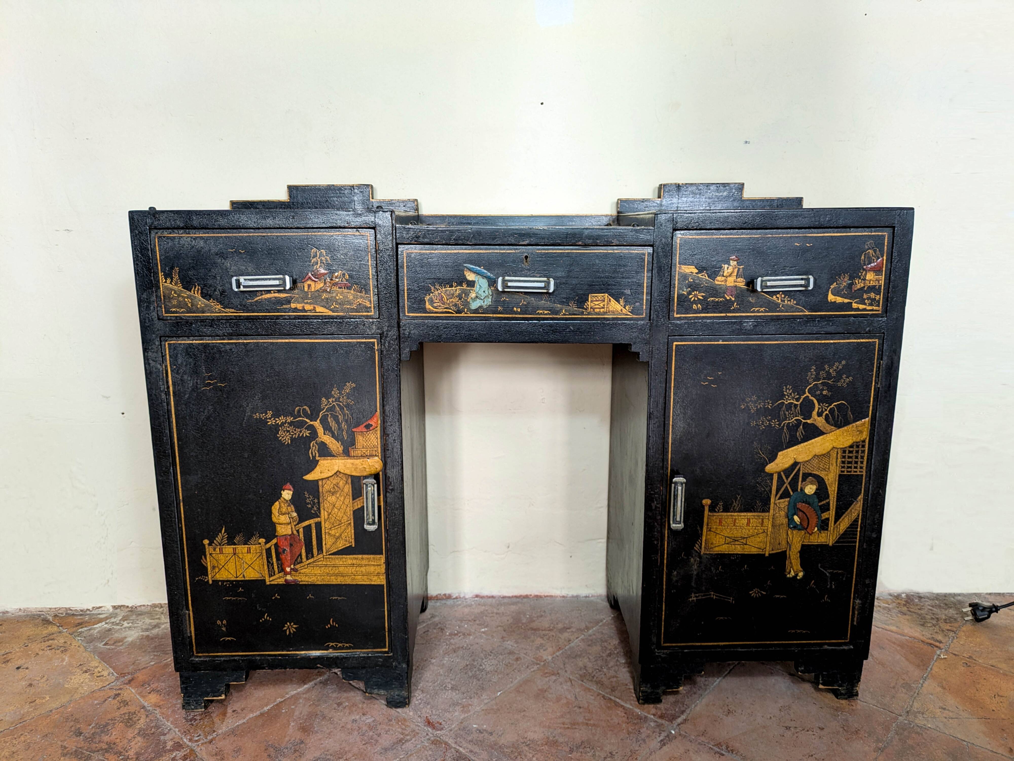 Small Chinese lacquer desk