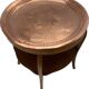 Art deco side table, copper top 1930s