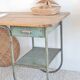 Wood and metal desk circa the 1950s.