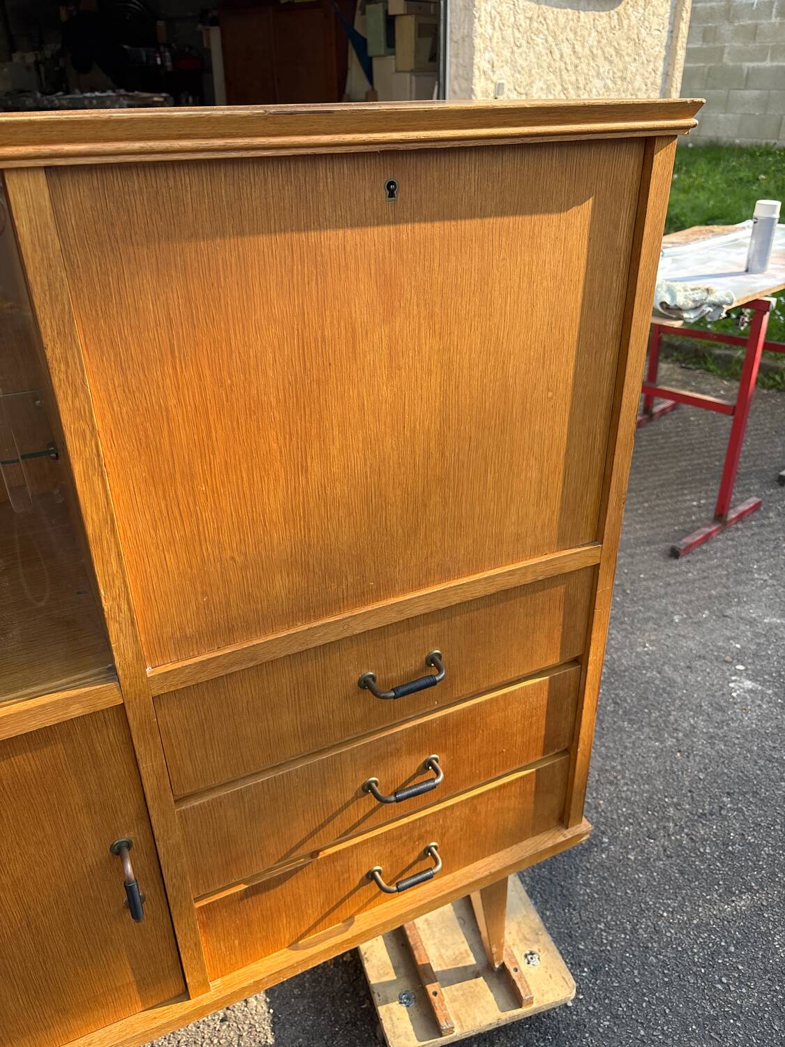 Vintage 60s sideboard with compass feet