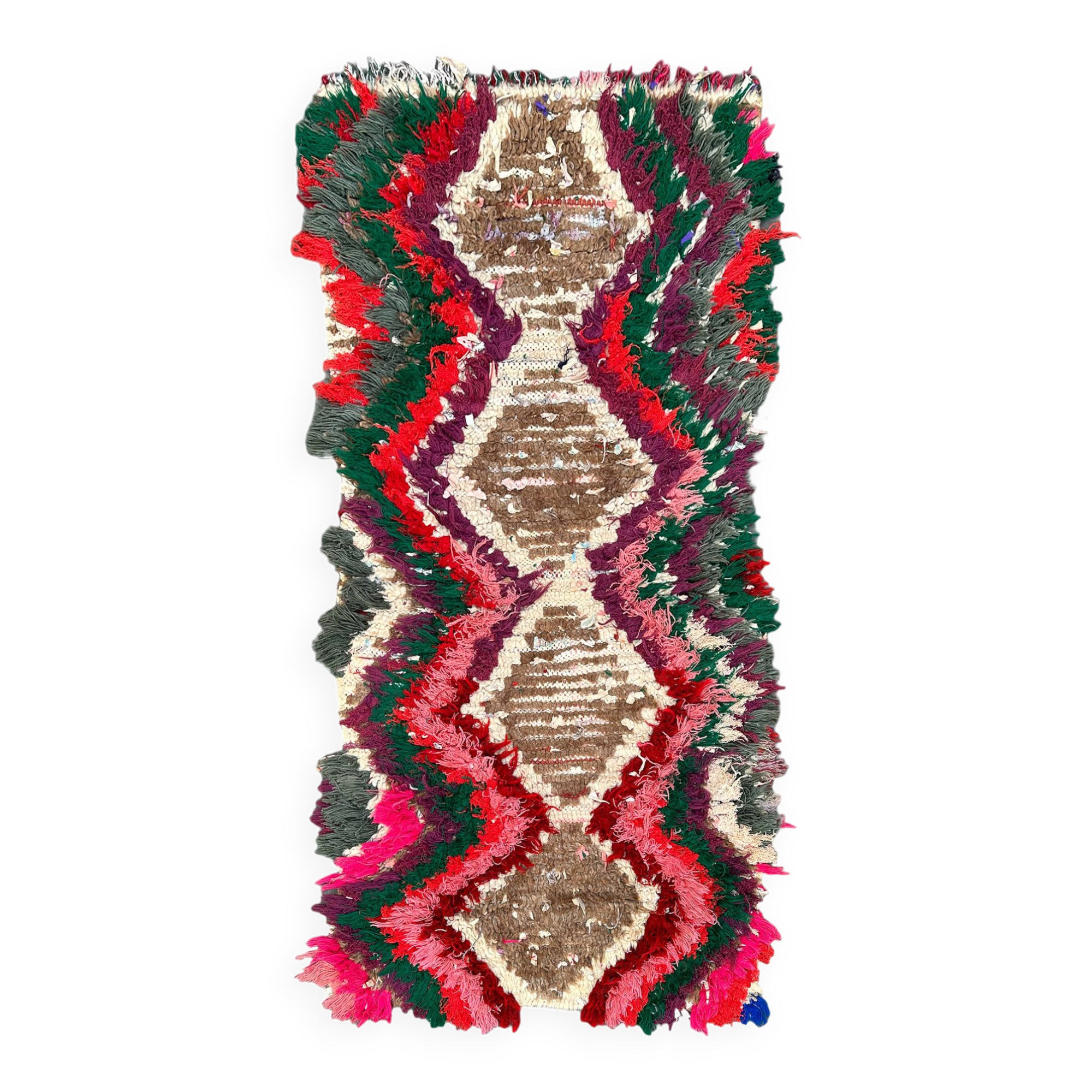 Colorful Azilal Berber rug - 136 x 66 cm