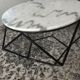 Round marble and metal coffee table - Tikamoon