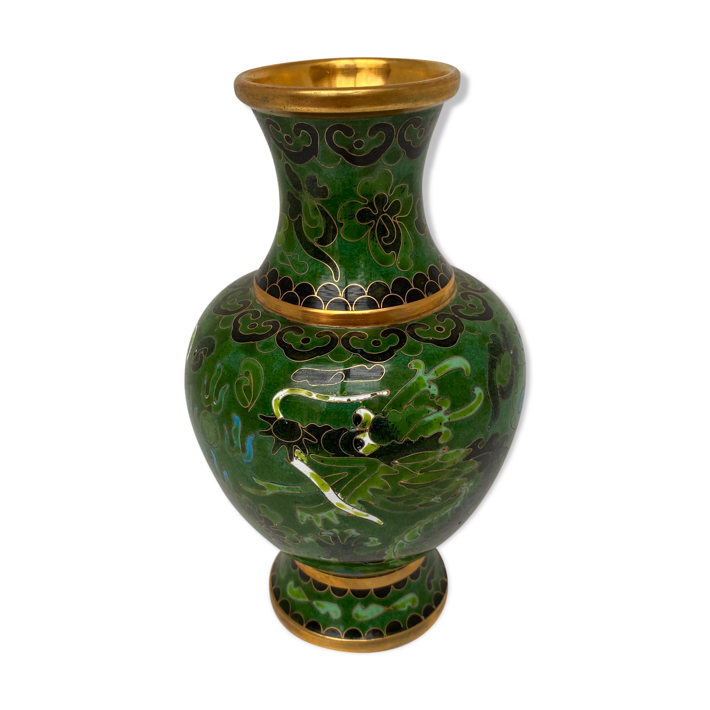 Metal vase partitioned