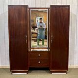 Art Deco wardrobe-dressing table stamped RINCK 115 Faubourg St Antoine Paris