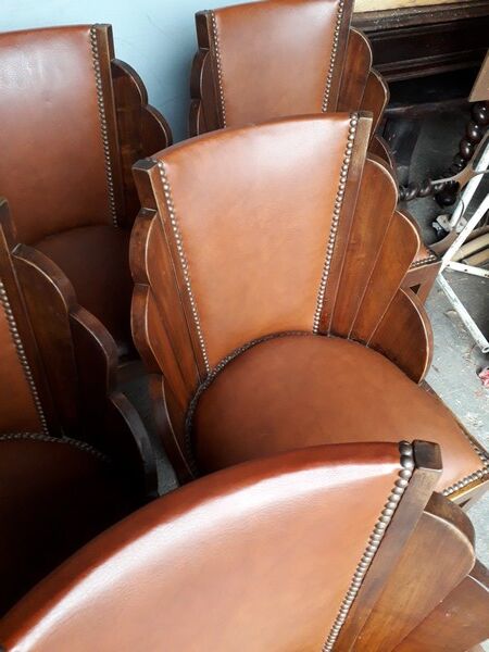 Suite of 6 chairs era art deco 1930
