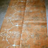 Vintage Tibetan Modern handmade carpet 112cm x 365cm 1980s, 1B769