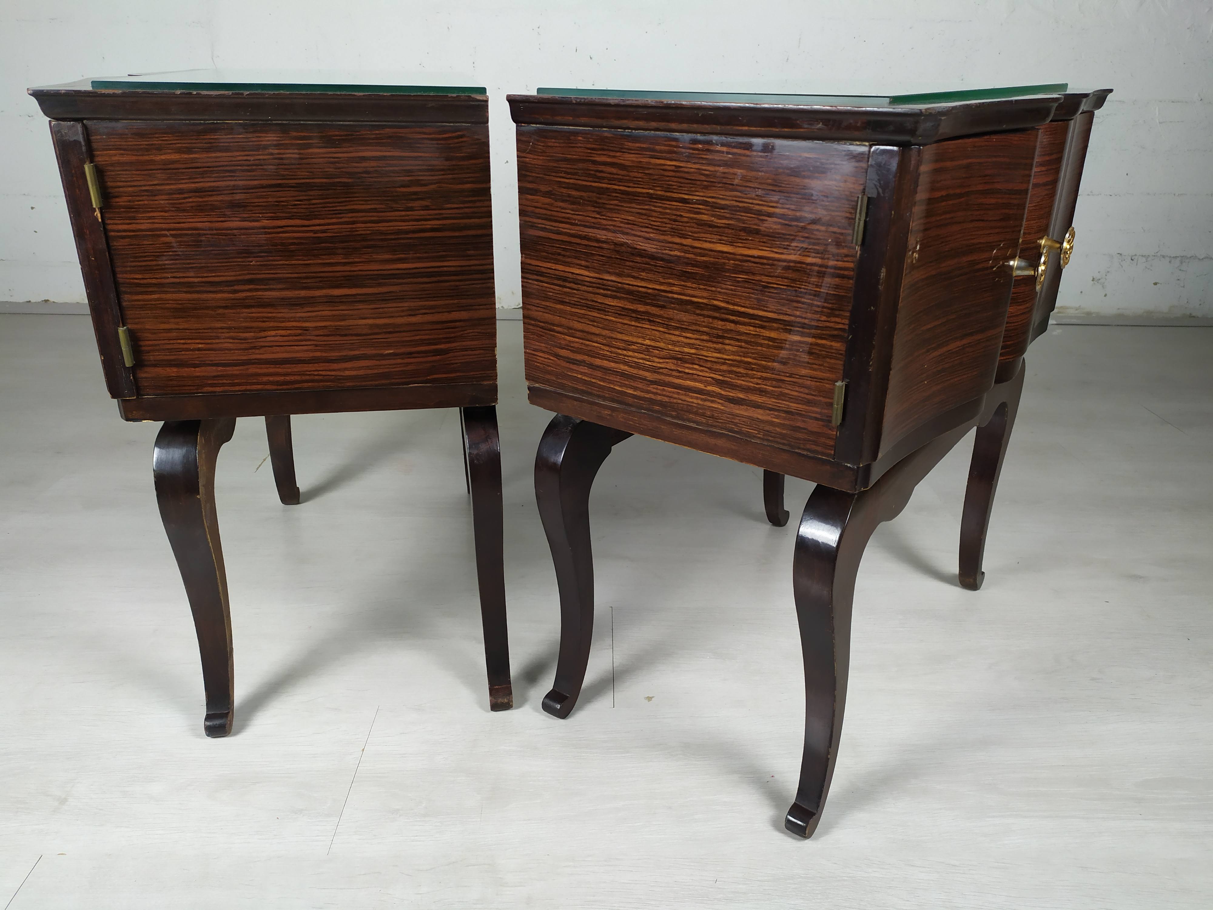 Pair of vintage bedsides
