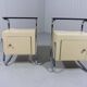 Set of 2 tubular bedside tables from the 50s