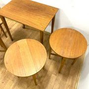 Vintage nesting tables by Paul Hundevad, Czech design, 1960s