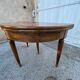 Table half-moon in solid walnut