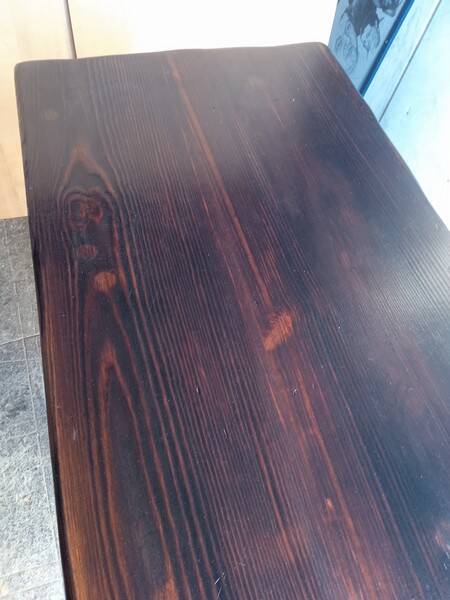 110cm bistro table with solid wood top