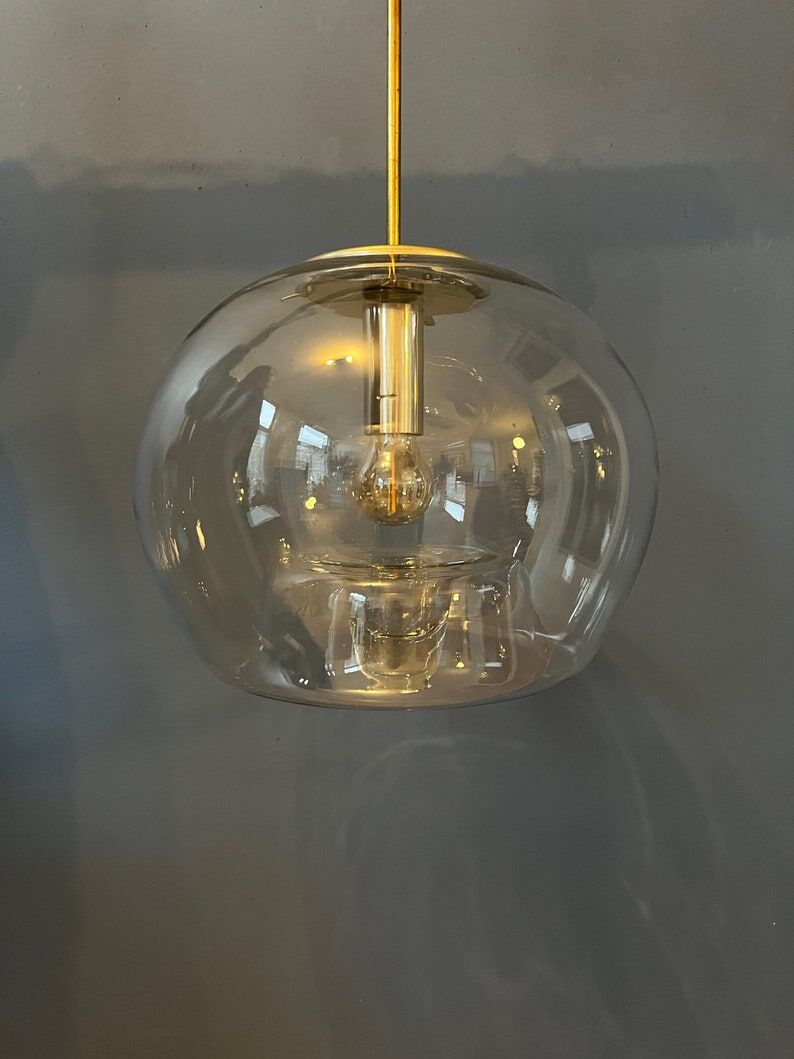 Vintage glass pendant lamp Doria Leuchten