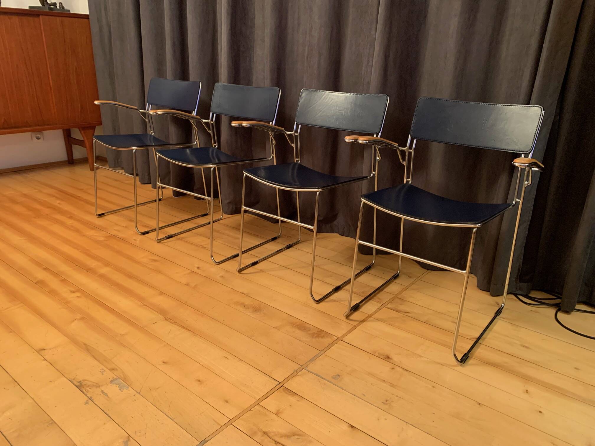 Set of four Sultana chairs, Arrben, Italy, 1970s/1980s