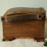 Art Deco walnut bedside table