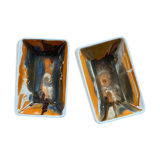 Set of 2 raviers 70s Sarreguemines