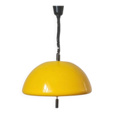 Pendentif jaune des années 50 Meblo, Harvey Guzzini, Space Age, Italie, années 1970