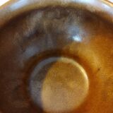 4 bowls with handles in gilded stoneware