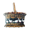 Vintage wicker and rattan basket