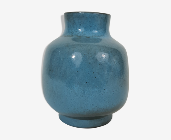 Vase émaillée Bleu de Jacques et Dani Ruelland 1960s | Selency