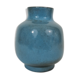 Vase émaillée Bleu de Jacques et Dani Ruelland 1960s