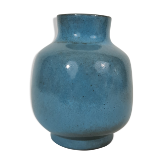 Blue enamelled vase by Jacques and Dani Ruelland 1960