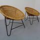 Mid-Century German Bamboo Chairs, 1960s, Set of 2