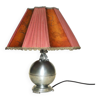 Lampe de table suédoise en étain Art déco par Tefa 1935