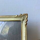 Art deco  metal picture frame 14 cm x 11  convex glass