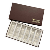 Set of 6 crystal knife rests