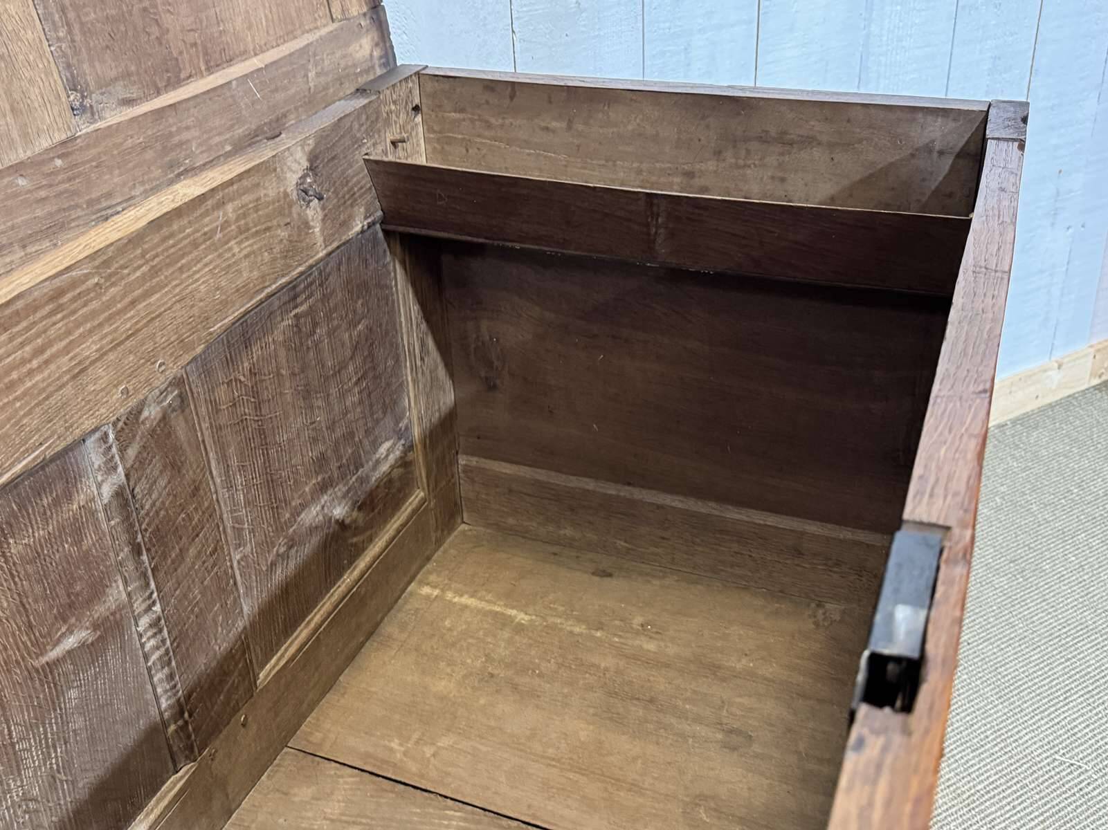 19th-century English oak chest