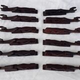 12 wooden knife holders