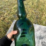 Large blown glass bottle - Vintage 70's - Empoli Glassworks - Italy