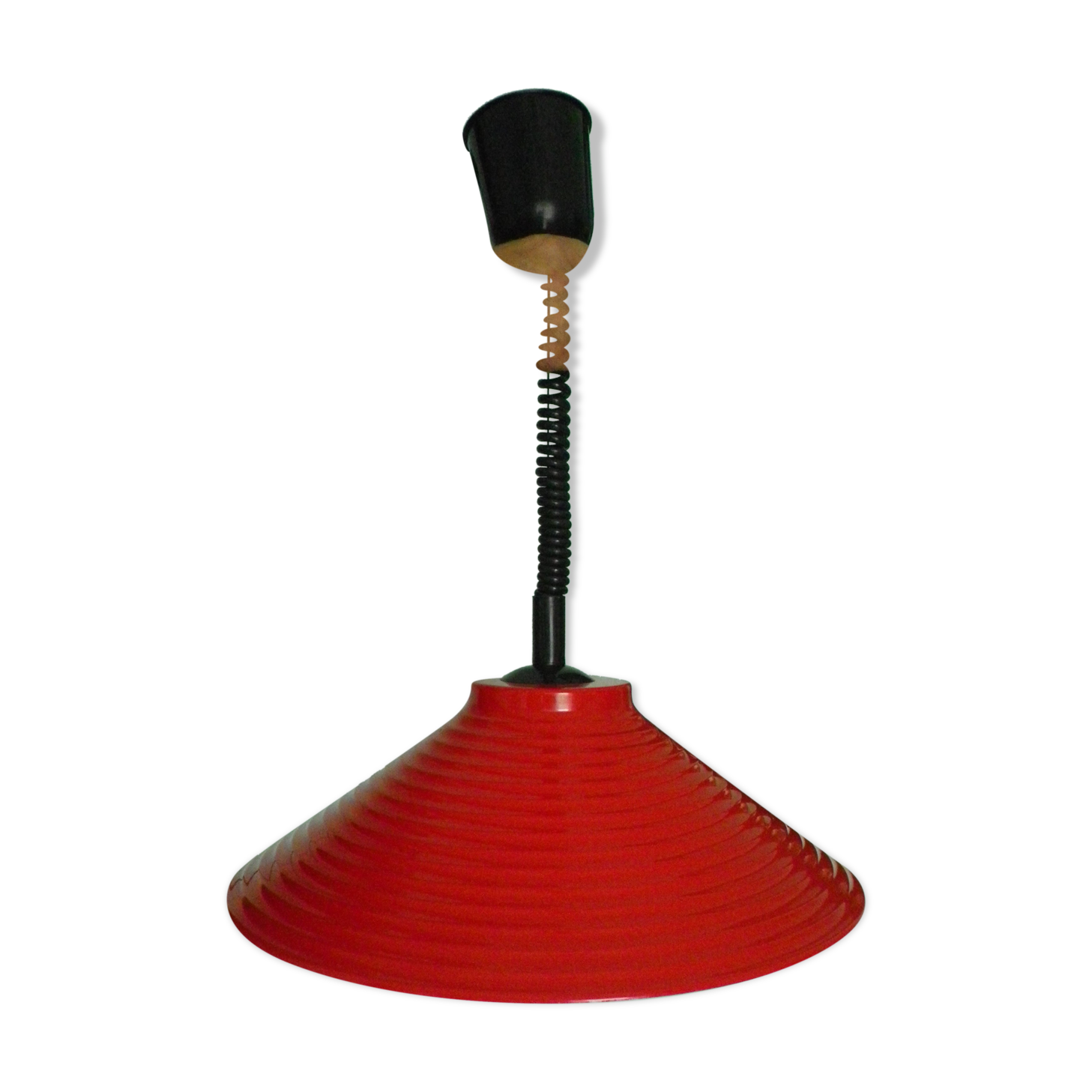 Red metal suspension with "up, down" system
