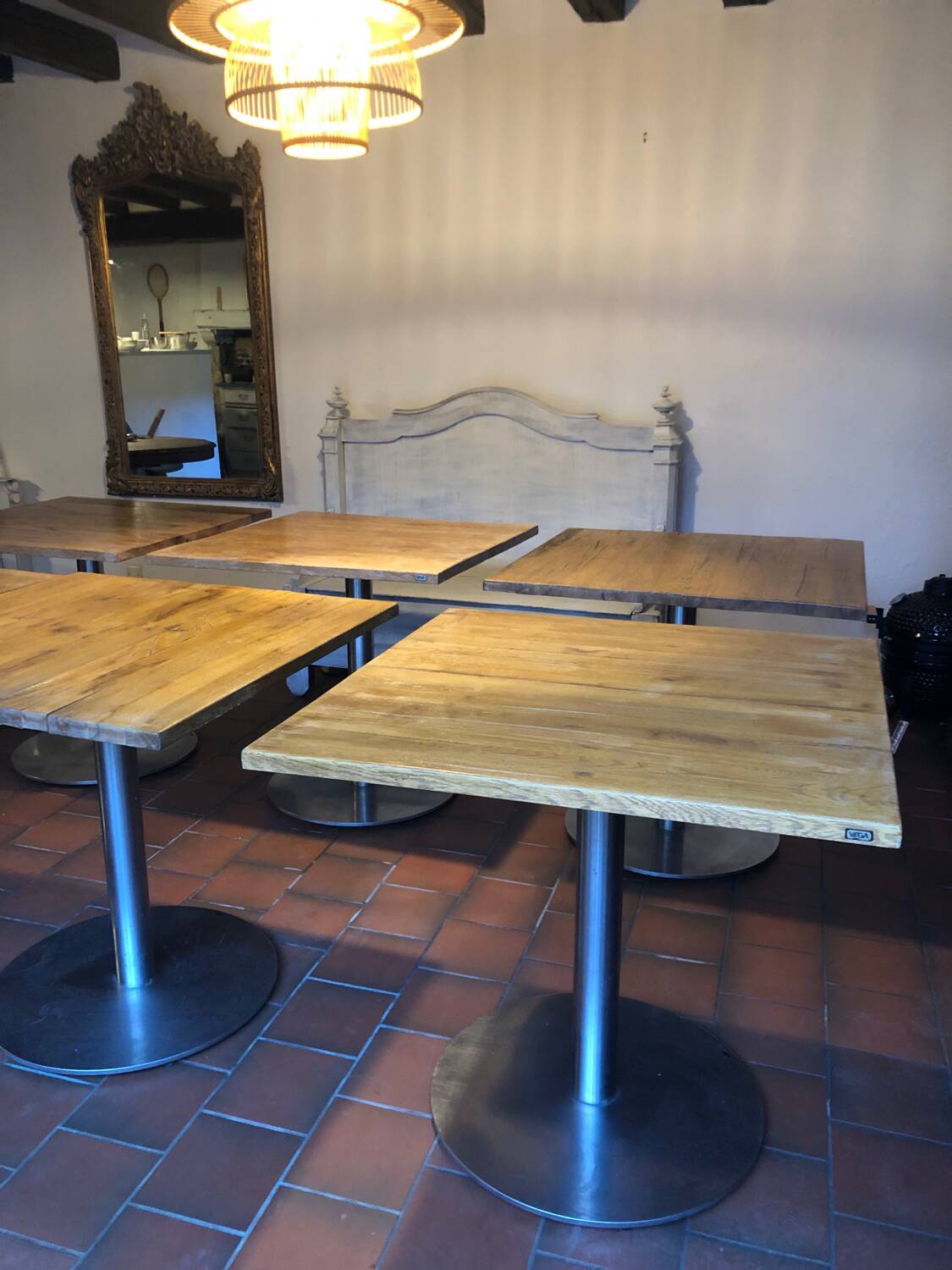 Solid wood bistro table set