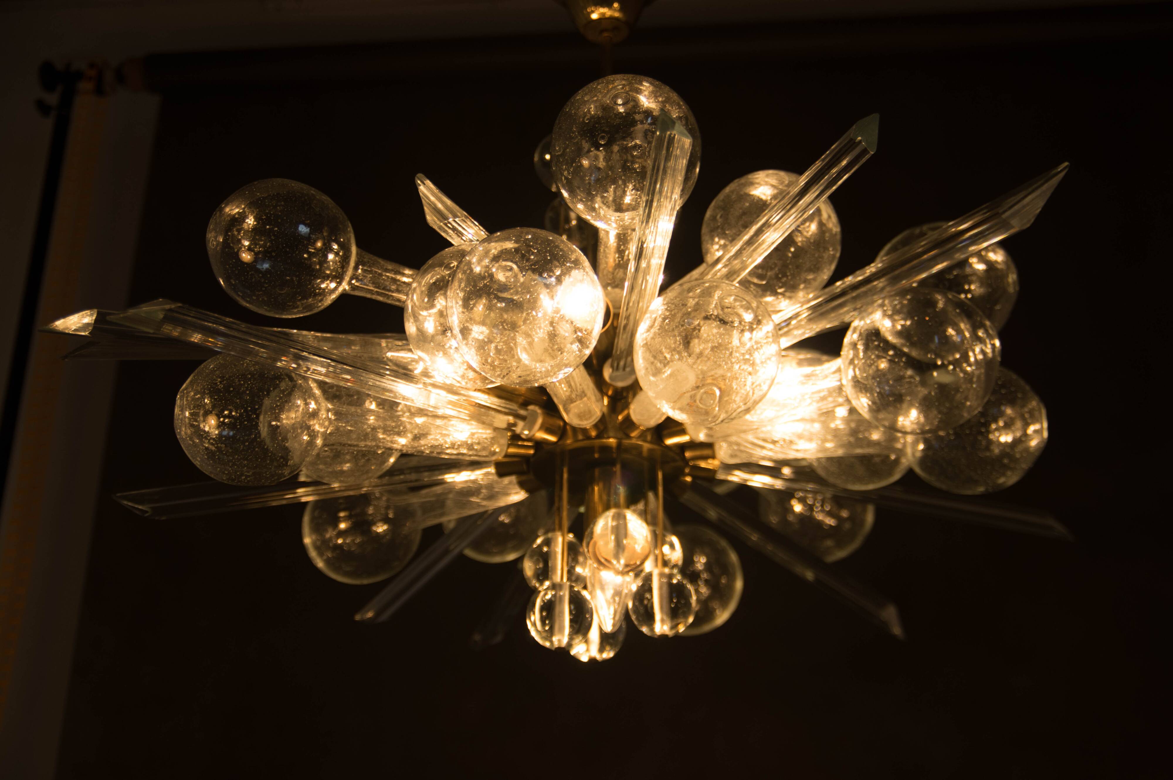 Extraordinary Art and Design Chandelier by Rene Roubicek, 1960s
