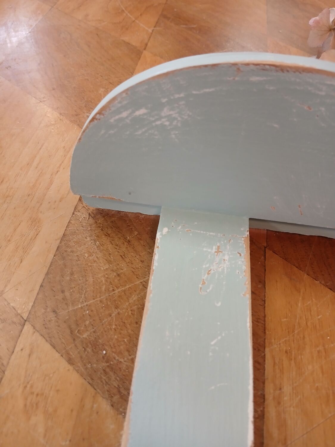 Revamped antique wall shelf