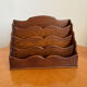 Porte-courrier en bois vintage
