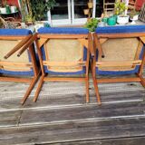 Set of 3 padded seat chairs