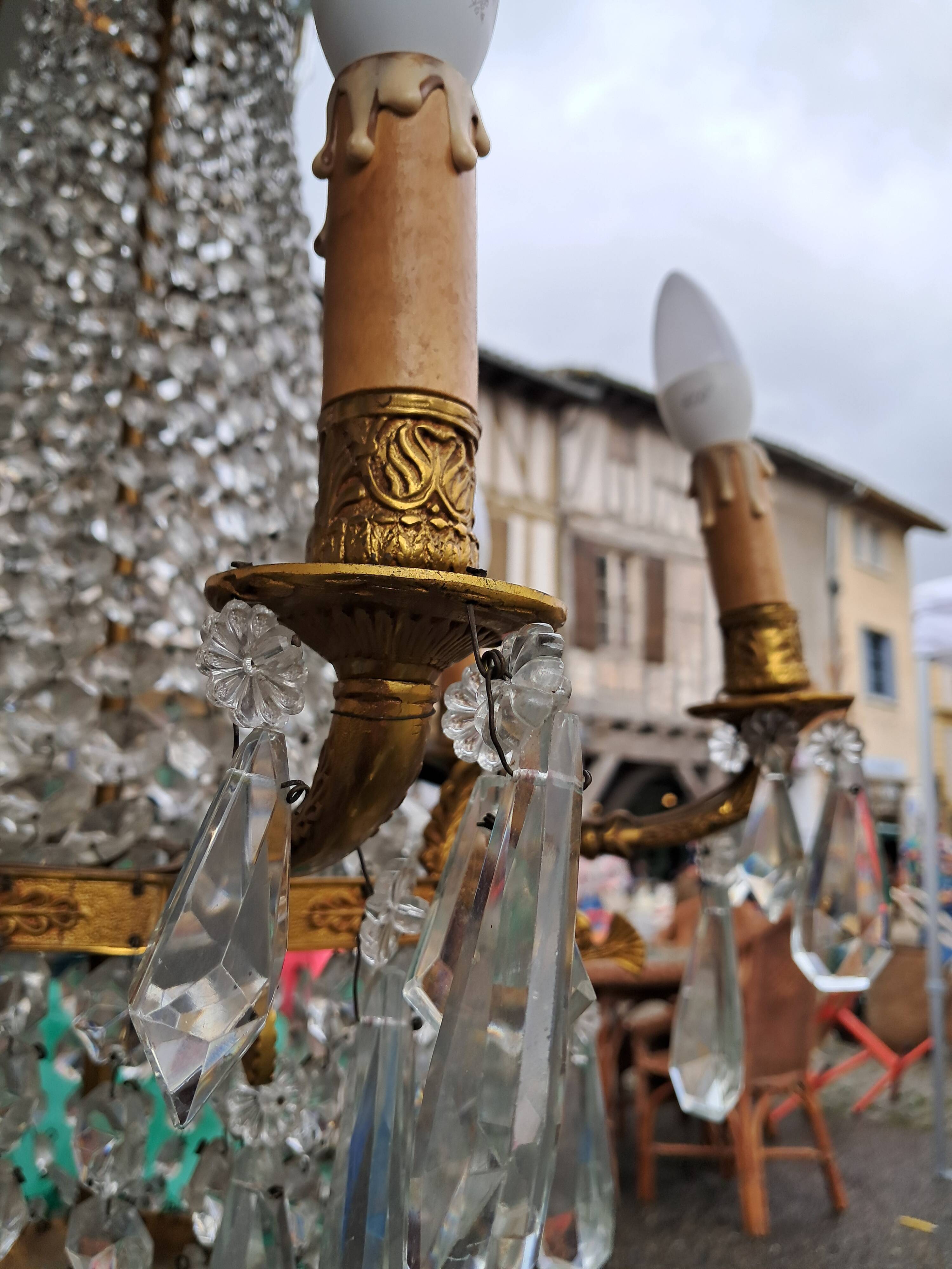 hot air balloon style tassel chandelier