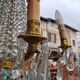 Lustre mongolfière à pampilles