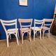 Série de 4 chaises bistrot vintage patinées