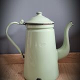 Light green enamelled coffee maker