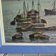 Oil painting on canvas - Marine Sailboats Signed M Labarde 54cm x 89cm
