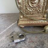 Antique Large Cassolette Lamp Empire Greek Roman Gilded Wood 19th Century 60