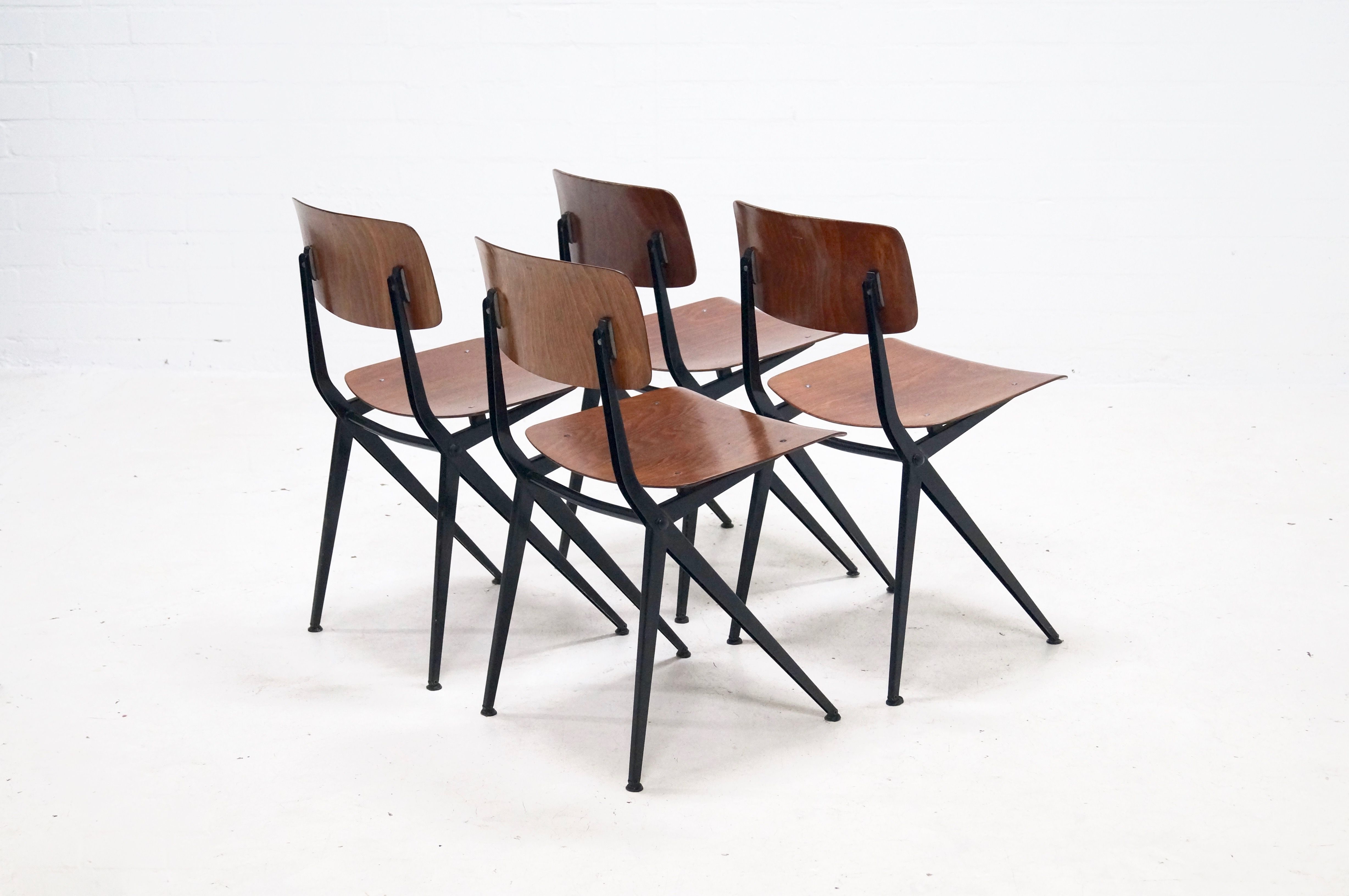 Set of 4 chairs by Ynske Kooistra for Marko Holland 1960s