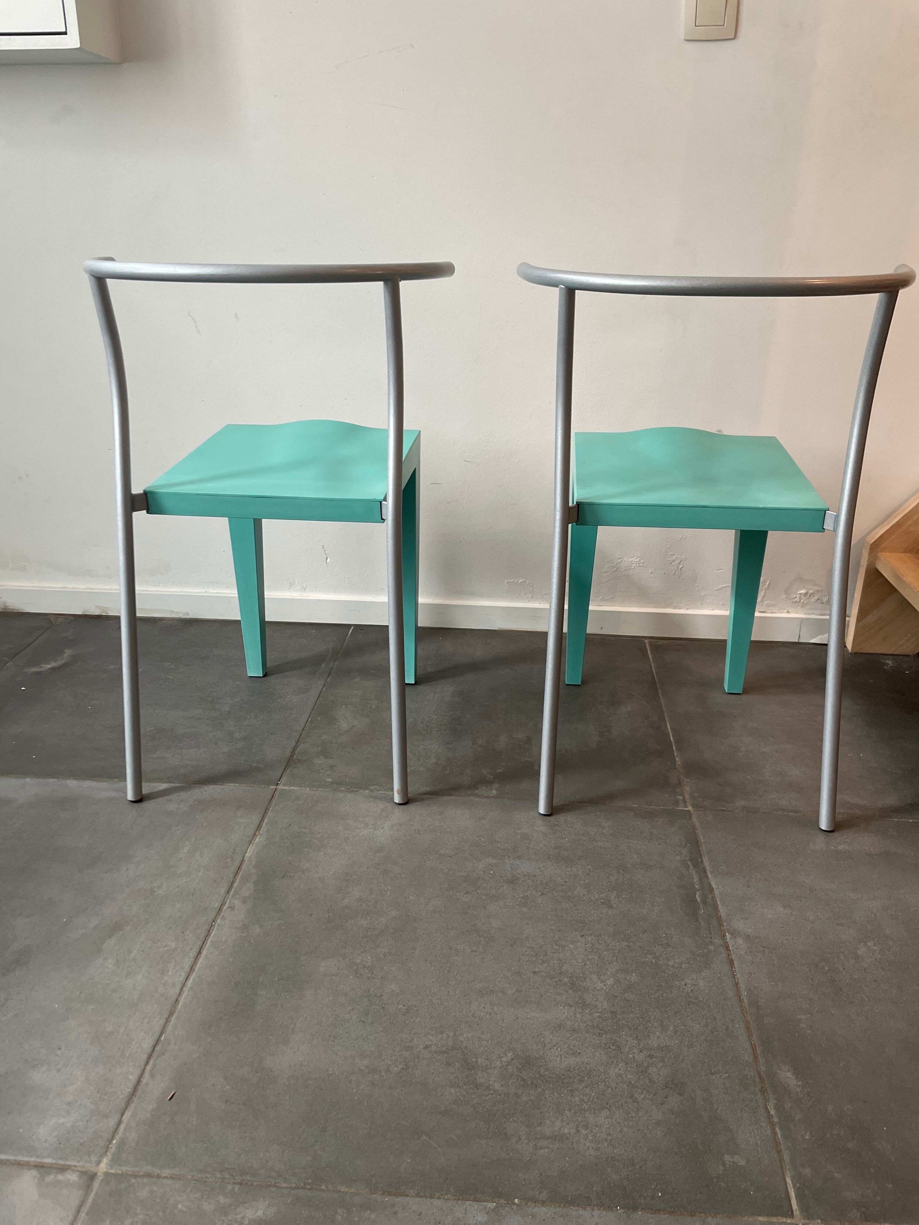 2 chaises dr glob de Philippe starck pour Kartell, 1980s