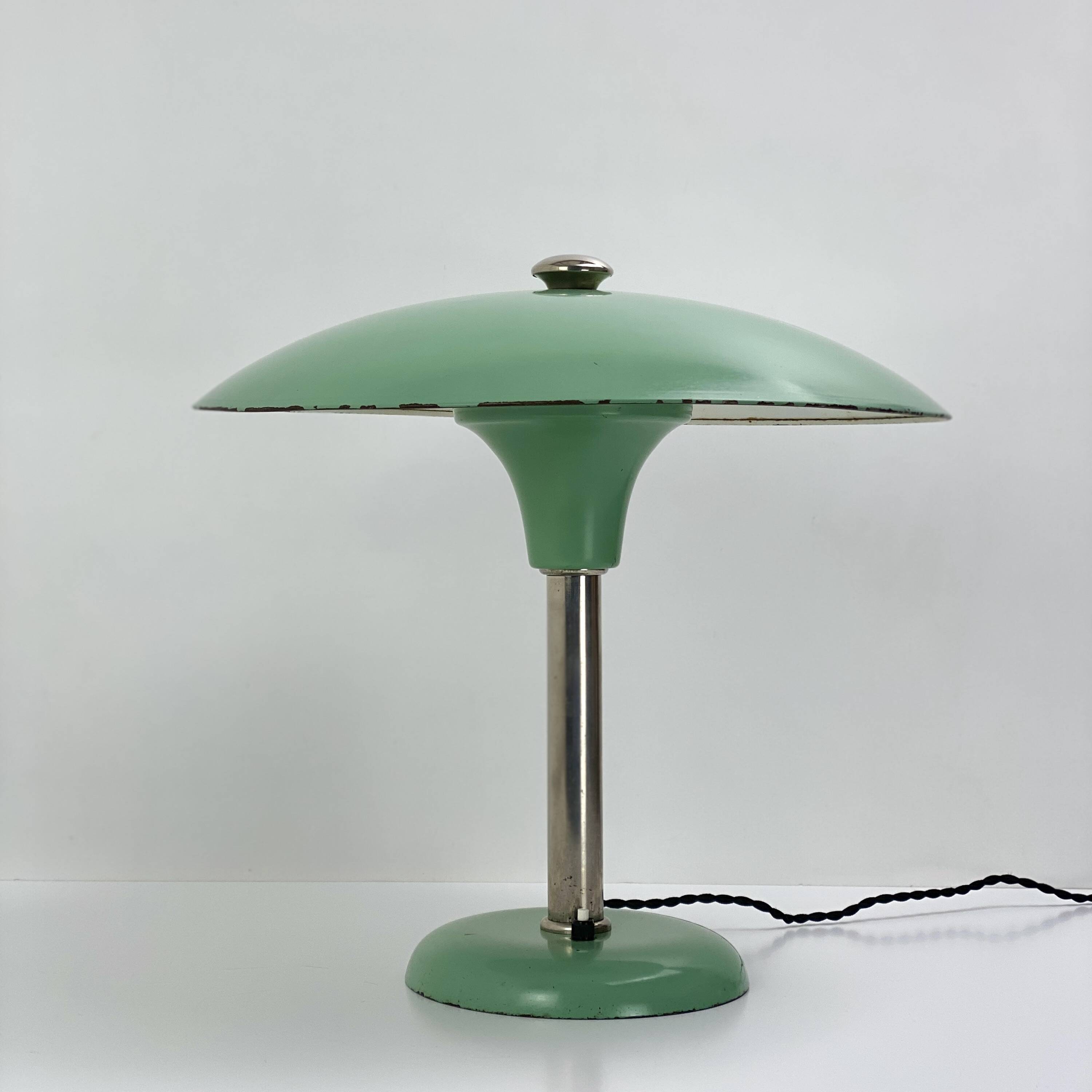 Bauhaus table lamp by Max Schumacher For Metallwerk Werner Schröder,19